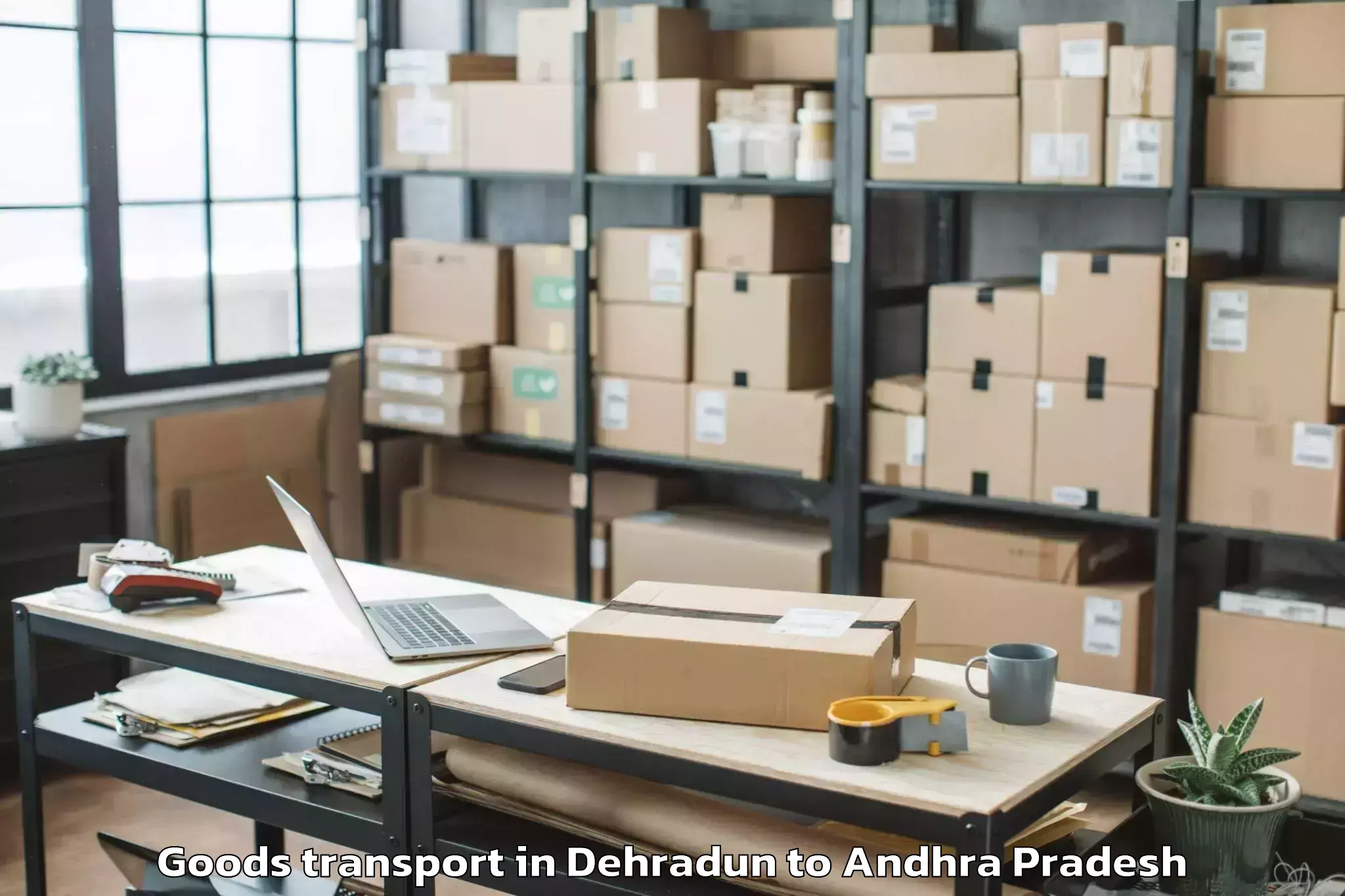 Top Dehradun to Central University Of Andhra P Goods Transport Available